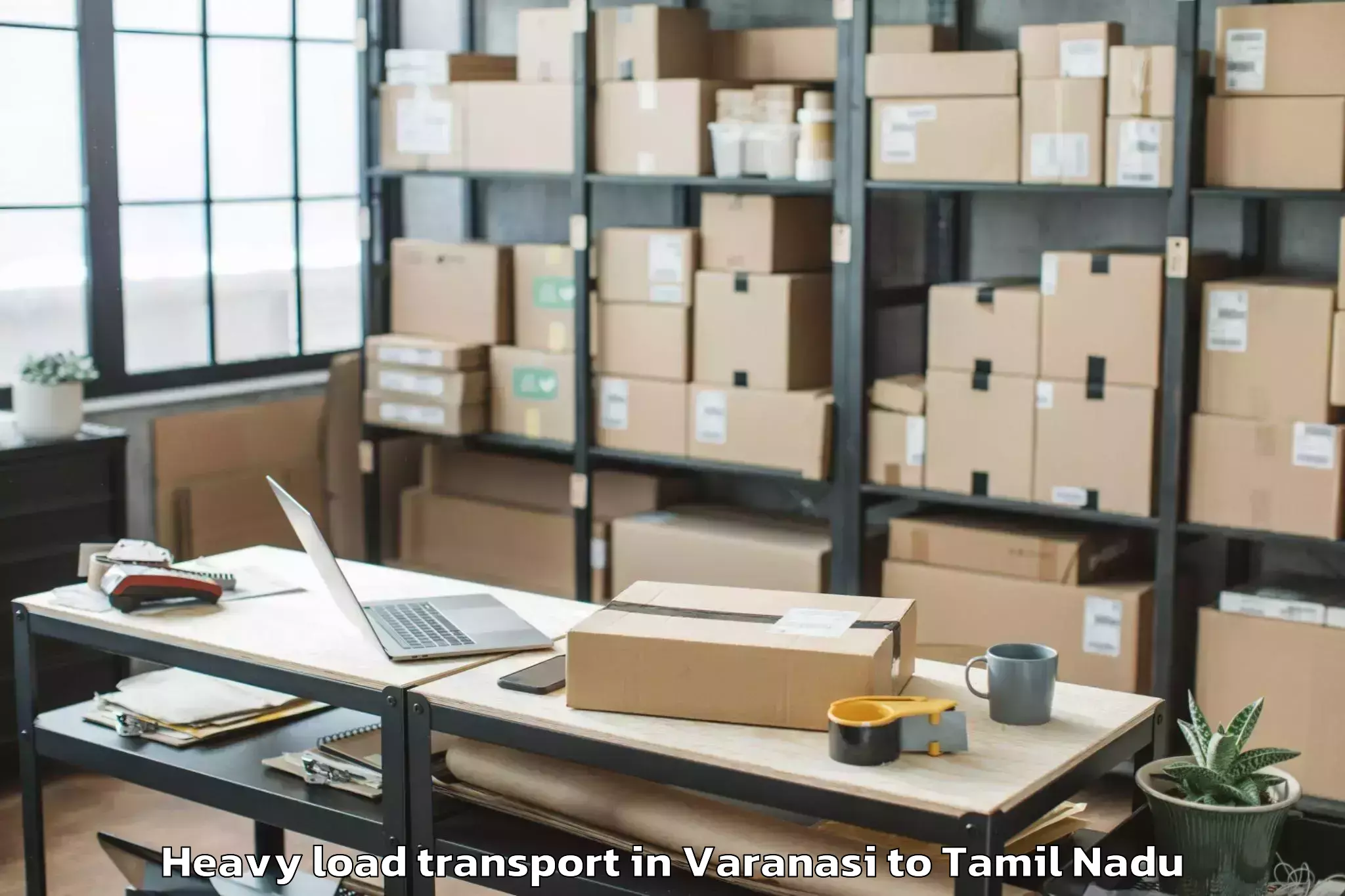 Book Varanasi to Thiruthuraipoondi Heavy Load Transport Online